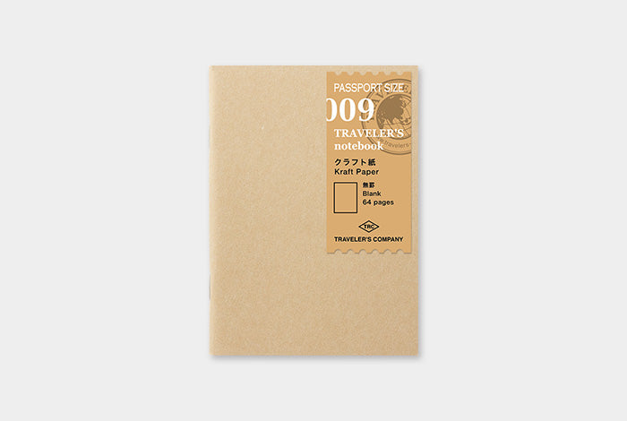 TRAVELERS Notebook Passport Refill 009 Kraft Notebook