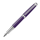 CARAN d'ACHE Leman Lilac Silver Palladium Fountain Pen-Broad Default Title