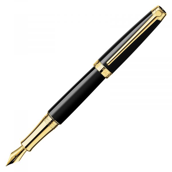 CARAN d'ACHE Leman Ebony Black Lacquered GT Fountain Pen-Medium