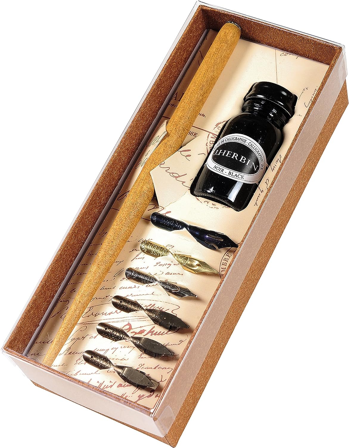 BRAUSE Calligraphy Tool Set 1Nib-Holder+6Nibs+1Ink Default Title