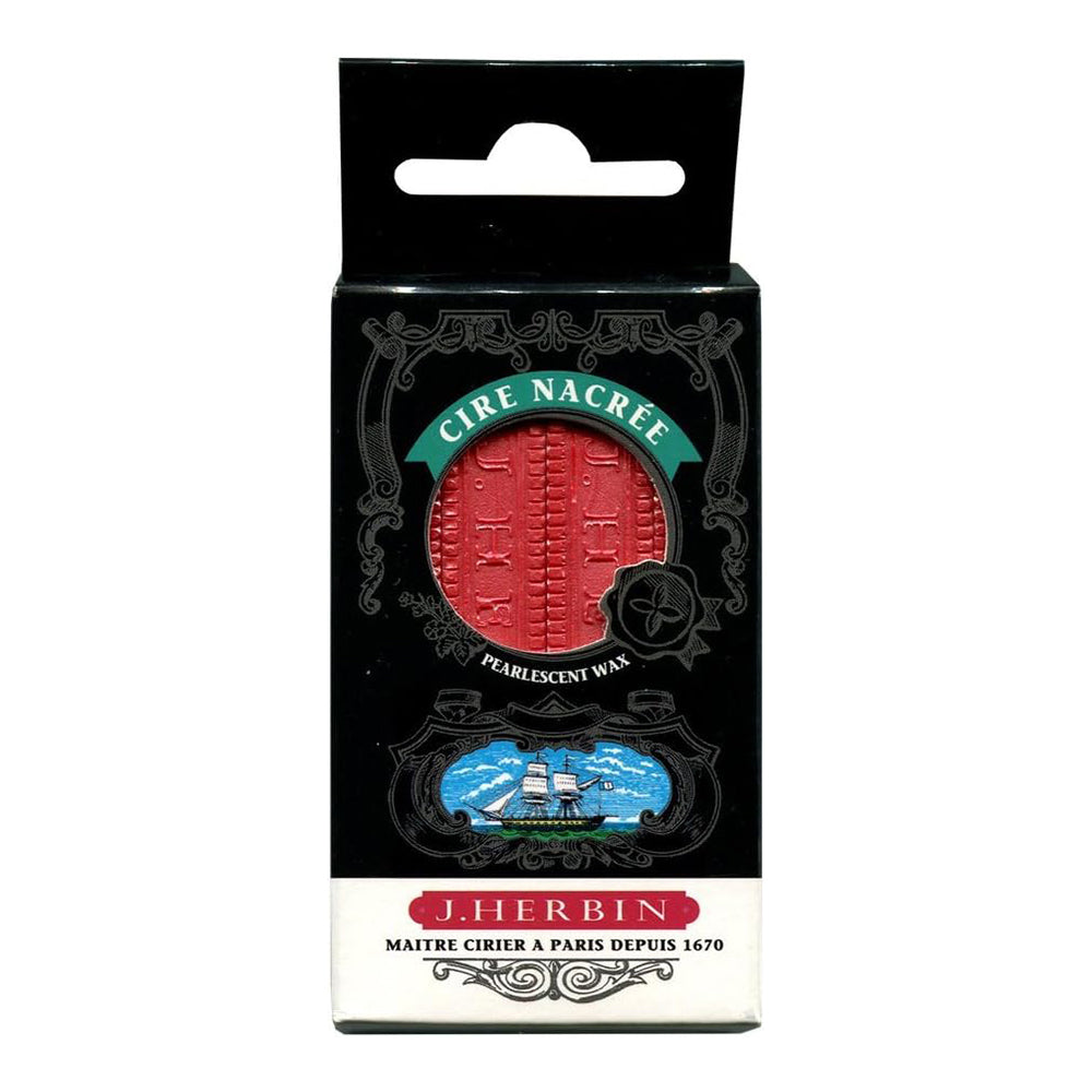 JACQUES HERBIN Pearlescent Sealing Wax 4x Ruby Red