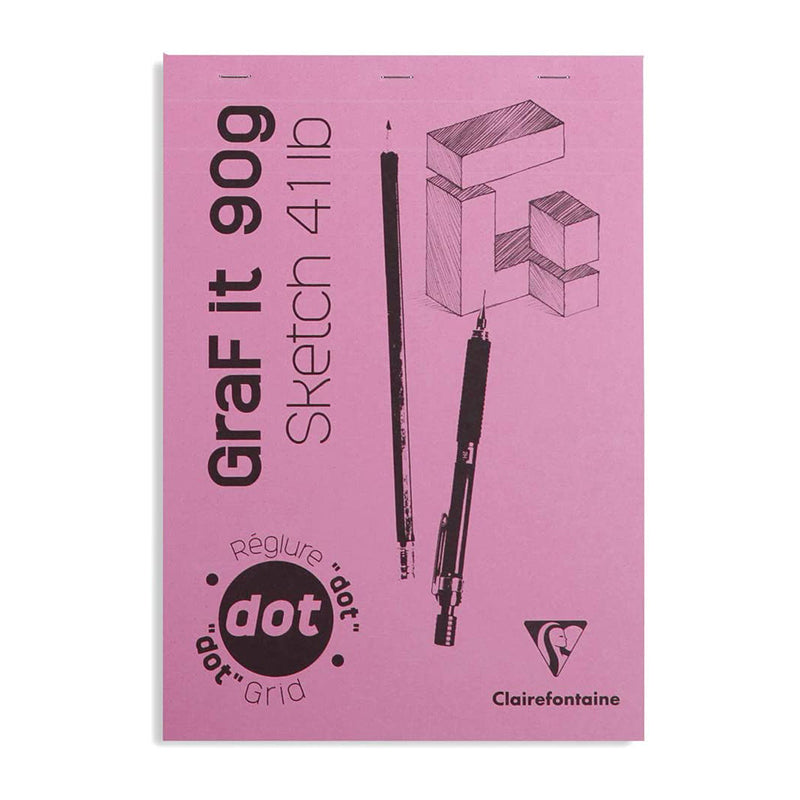 CLAIREFONTAINE GraF it Pad A4 90g 80s Dot Grid Pink°60 Default Title