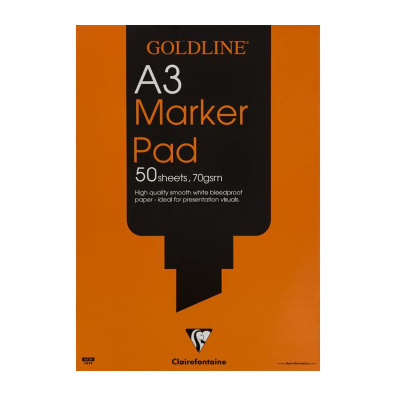 CLAIREFONTAINE Goldline Bleedproof Marker Pad A3 GPB1A3Z Default Title