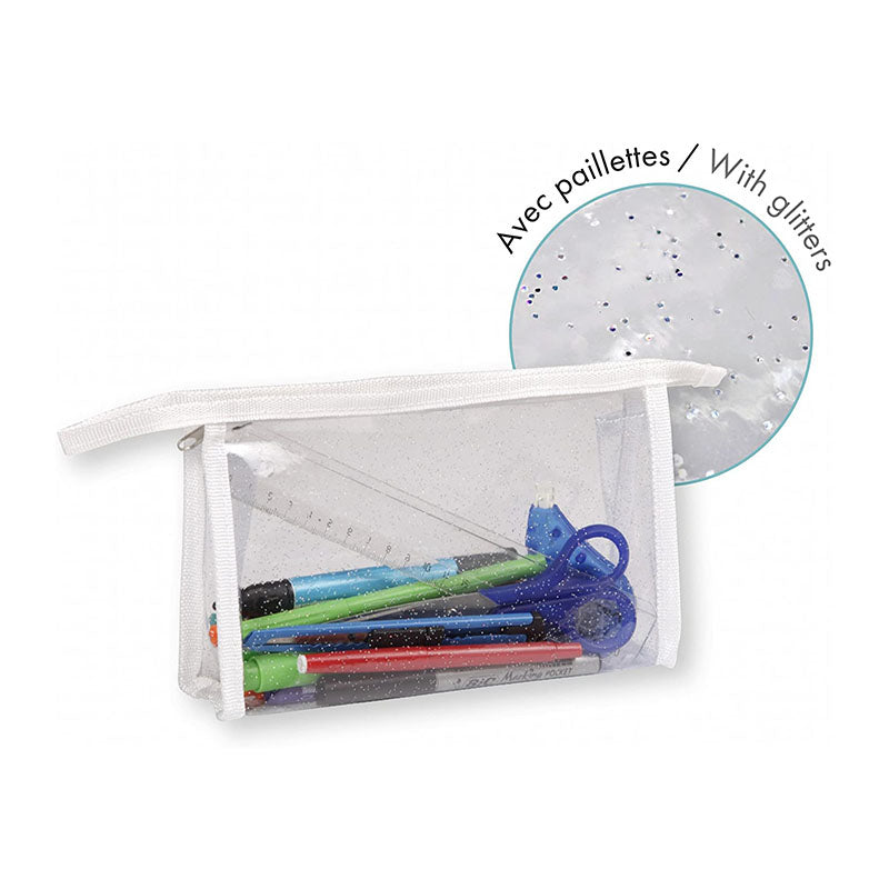 CLAIREFONTAINE Fantasy Transparent Pencil Case 22x4x14cm Rect+Gl Default Title