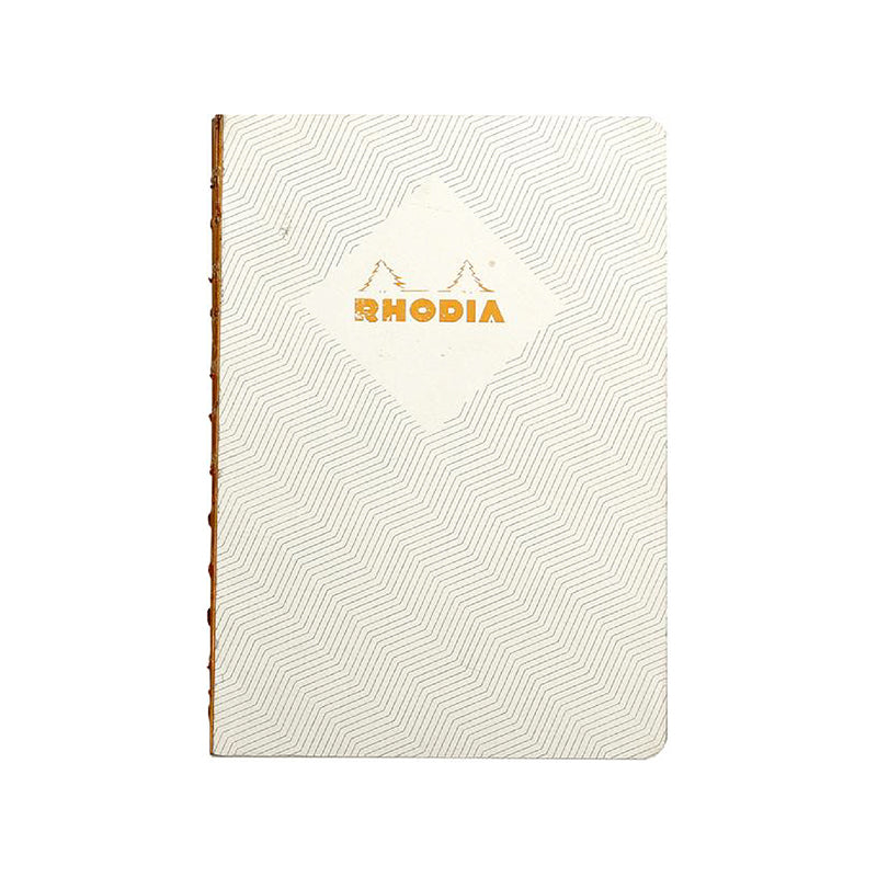 RHODIA Heritage Raw 190x250mm Lined Chevrons Ivory Default Title