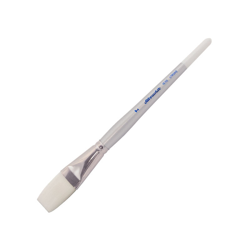 SILVERWhite White Taklon 1511S Short-Stroke 1"