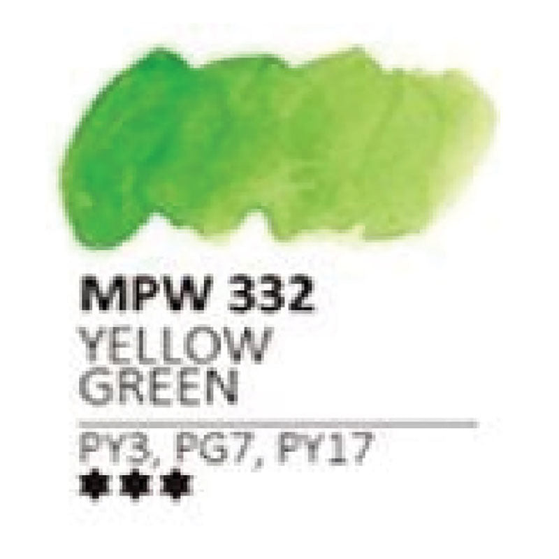 MIJELLO Mission Watercolour Pan 332 Yellow Green