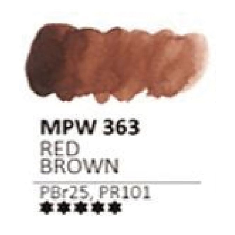 MIJELLO Mission Watercolour Pan 363 Red Brown