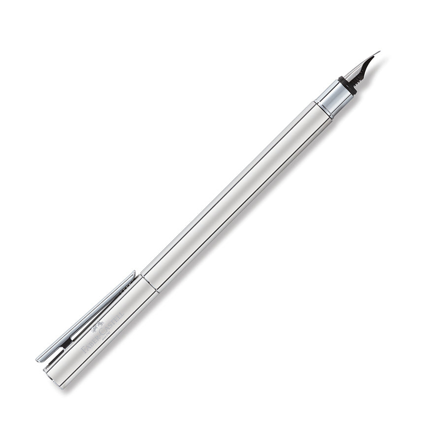 FABER-CASTELL DESIGN Neo Slim Stainless Steel Fountain Pen-Broad Default Title