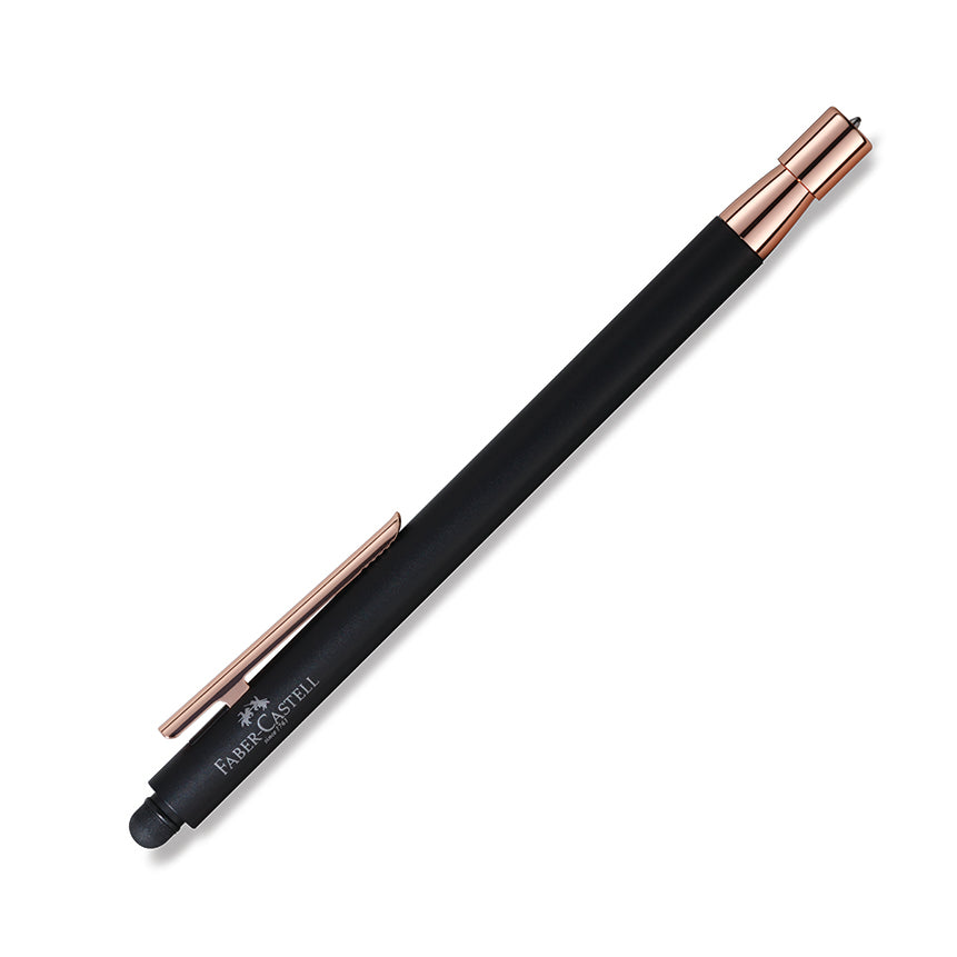 FABER-CASTELL DESIGN Neo Slim Black Matt/Rose Gold Chrome Ball Pen+Stylus Default Title