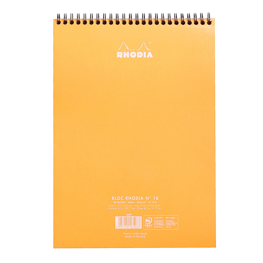 RHODIA Classic Notepad A4 210x297mm Dot Orange Default Title