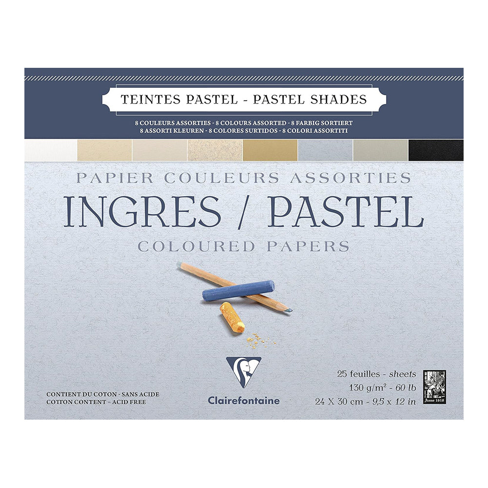 CLAIREFONTAINE Ingres Pastel Pad 24x30cm 130g 25s Pastel shade