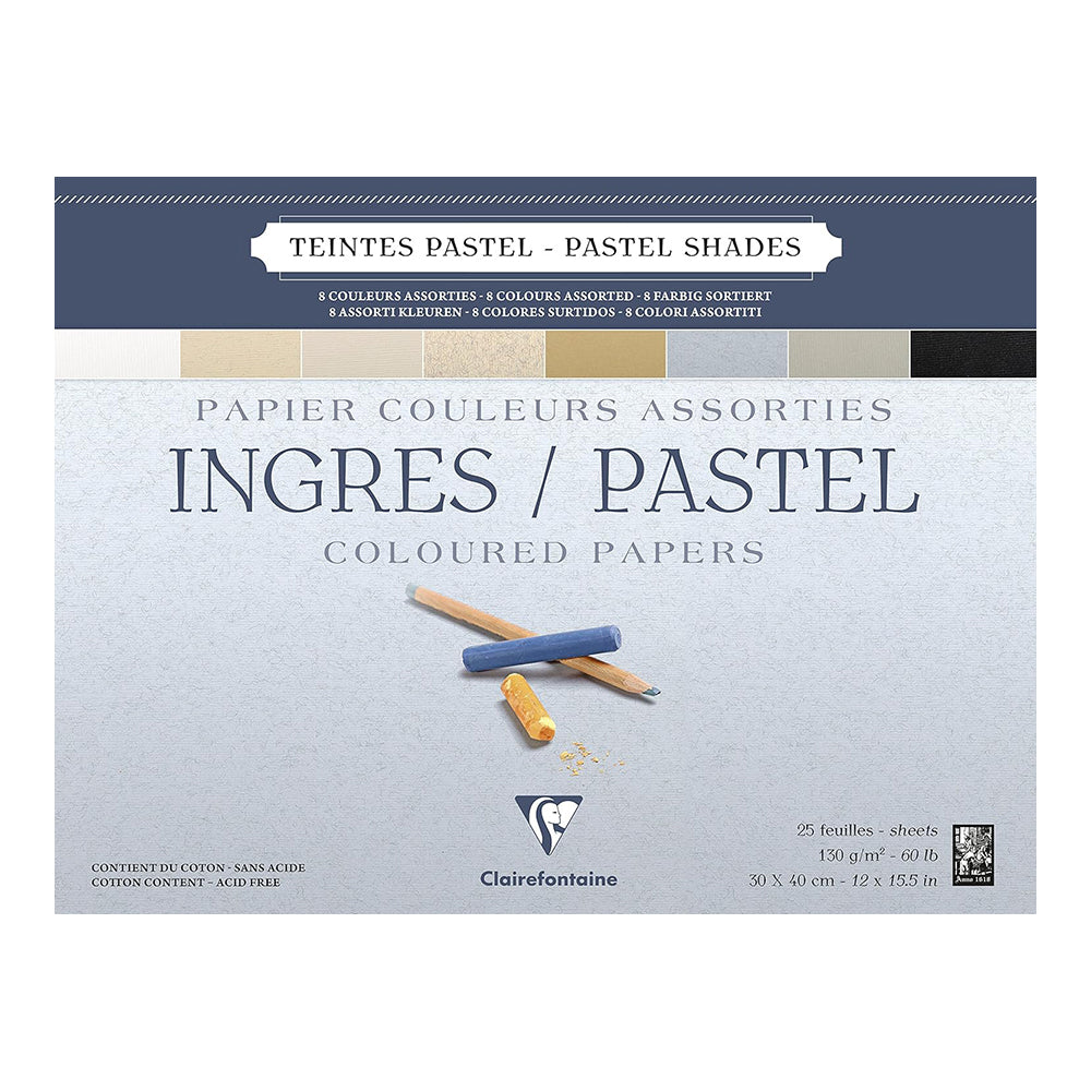 CLAIREFONTAINE Ingres Pastel Pad 30x40cm 130g 25s Pastel shade