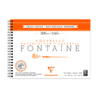 CLAIREFONTAINE Fontaine Wirebound Hot Pressed 300g 19x26cm 12s Default Title