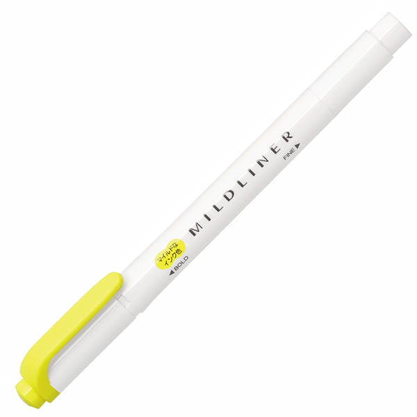 ZEBRA Mildliner Highlighter WKT7 Mild Lemon Yellow