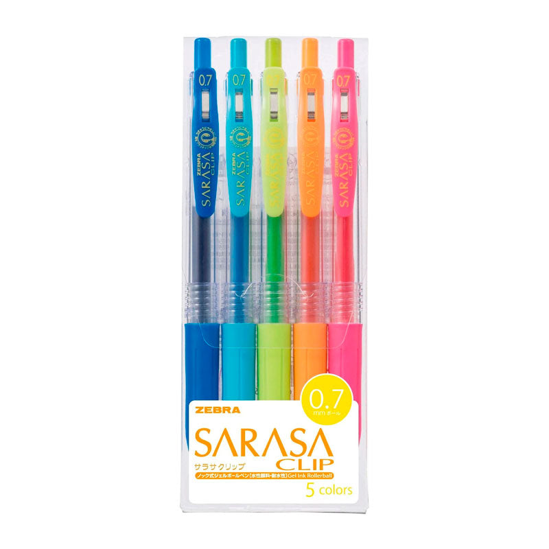 ZEBRA Sarasa Clip 0.7mm 5 Col Set A