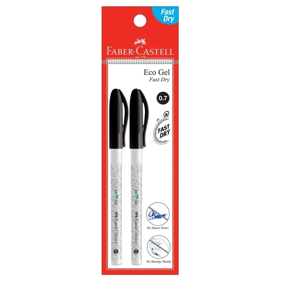 FABER-CASTELL Eco Gel 0.7mm 247902 Black 2BC