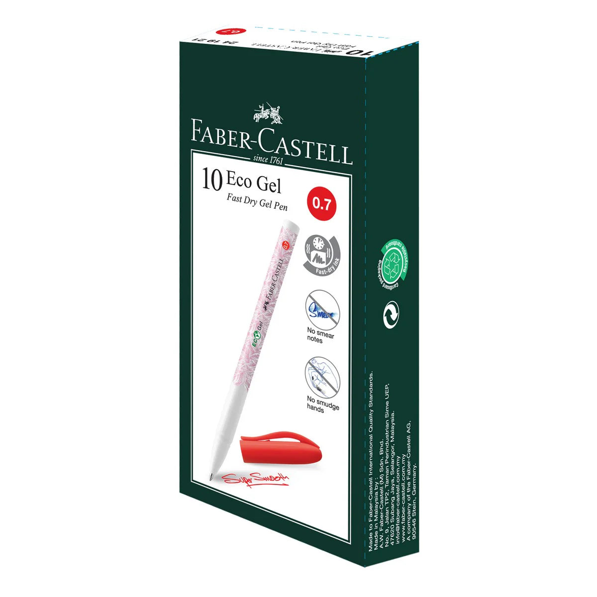 FABER-CASTELL Eco Gel 0.7mm 247921 Red 10s