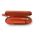 GVFC Pen Case for 2 pens w/Zipper Epsom B.Orange