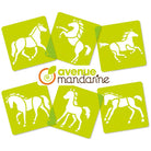 AVM Stencil Set of 6 Horses