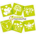 AVM Stencil Set of 6 Hearts
