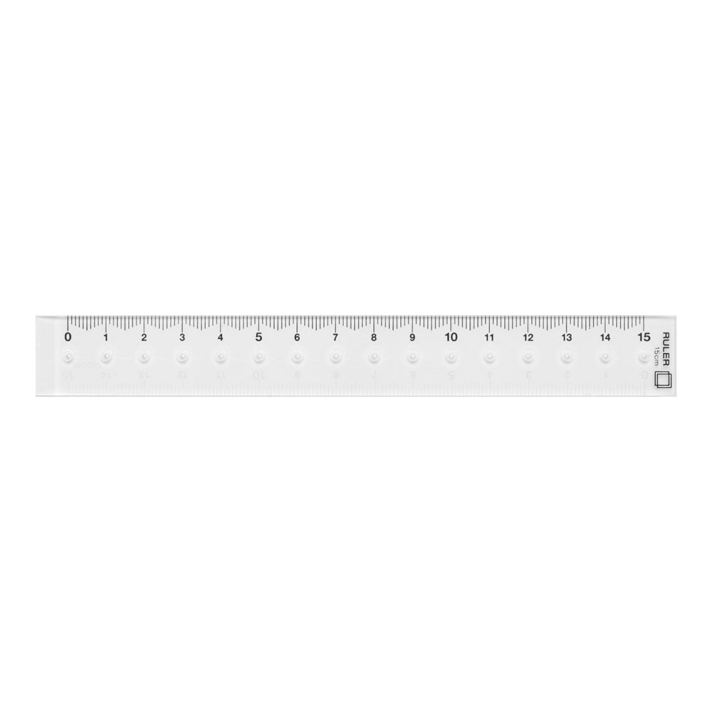 MIDORI CL Ruler 15cm Clear
