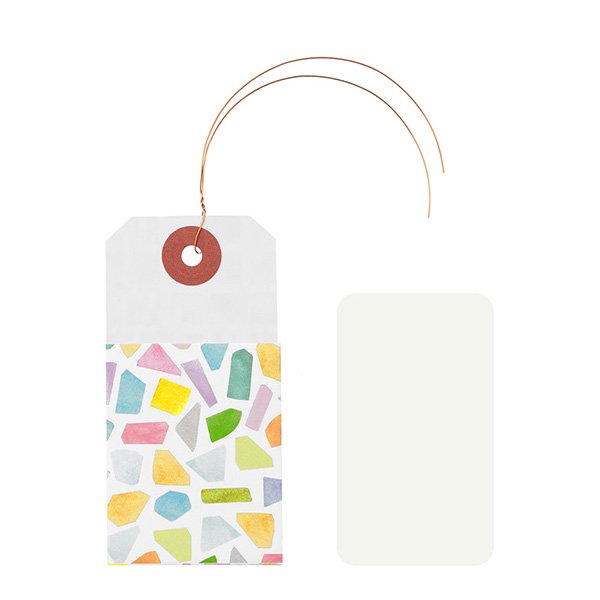 CHOTTO Pocket Paper Tag Watercolor Ores