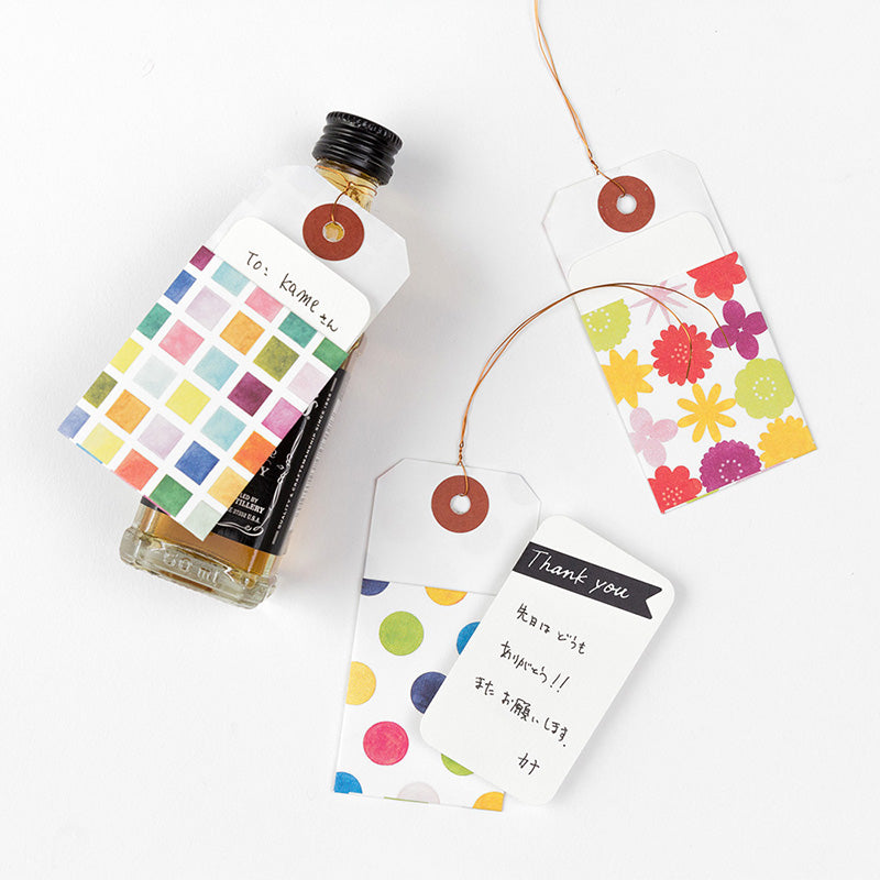 CHOTTO Paper Tag Pocket Watercolor Dots