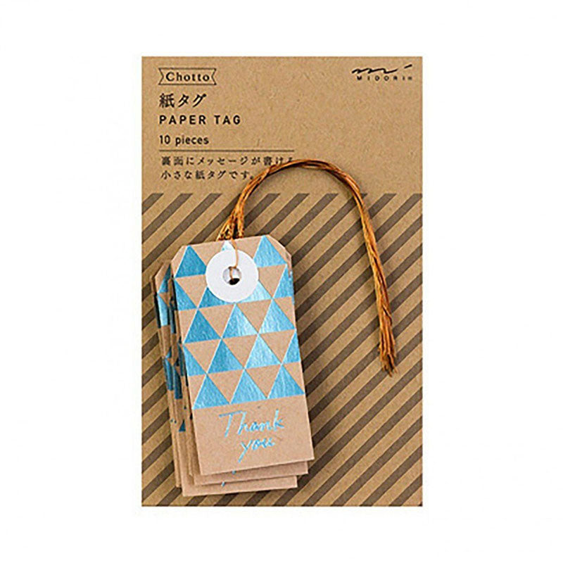CHOTTO Paper Tag Triangle Light Blue
