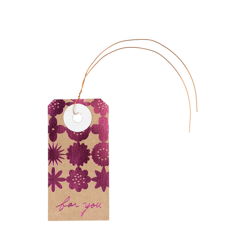 CHOTTO Paper Tag Flower Pink