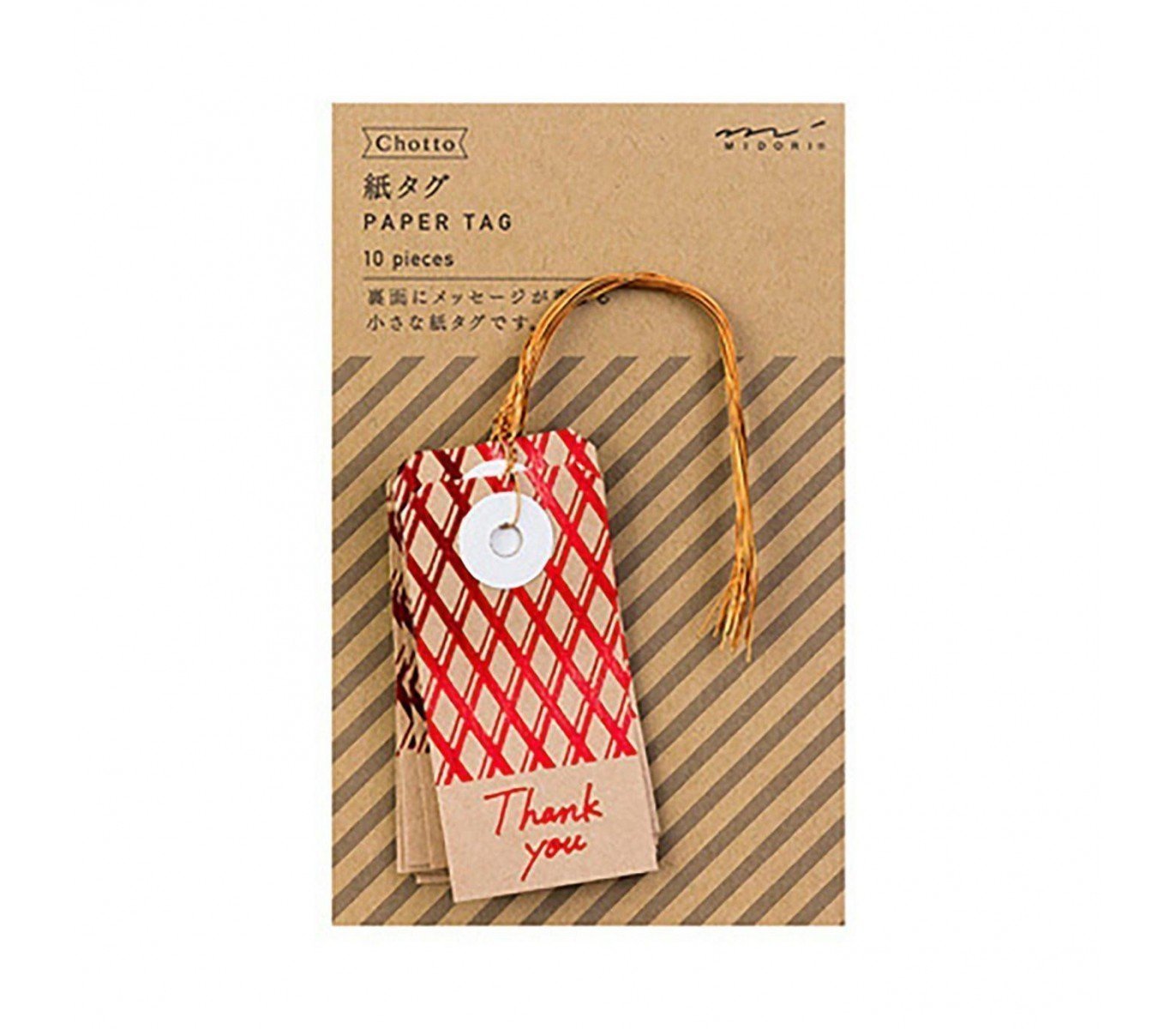CHOTTO Paper Tag Check Red