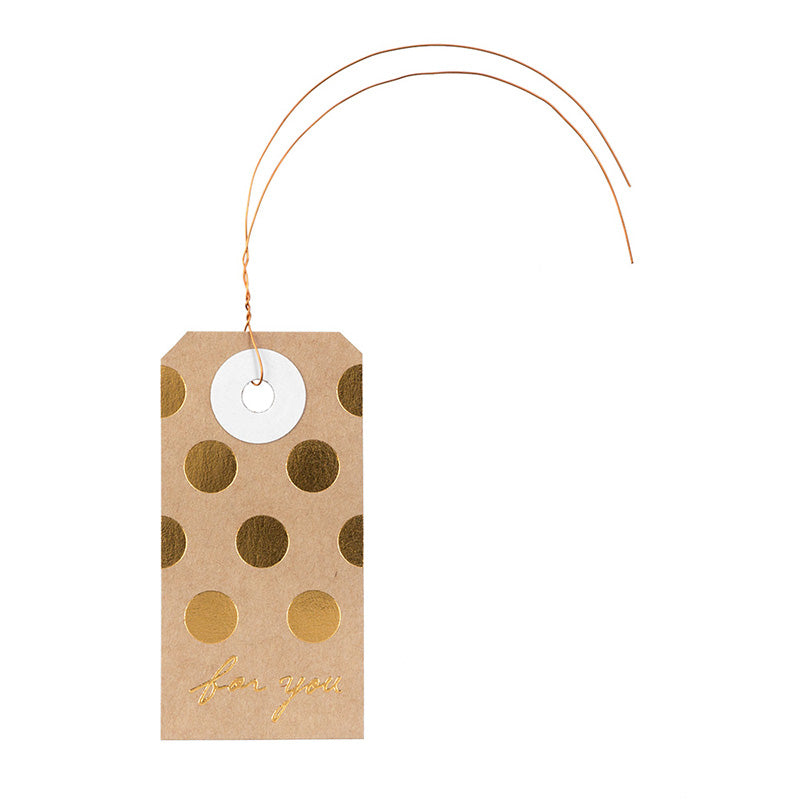 CHOTTO Paper Tag Dots Gold