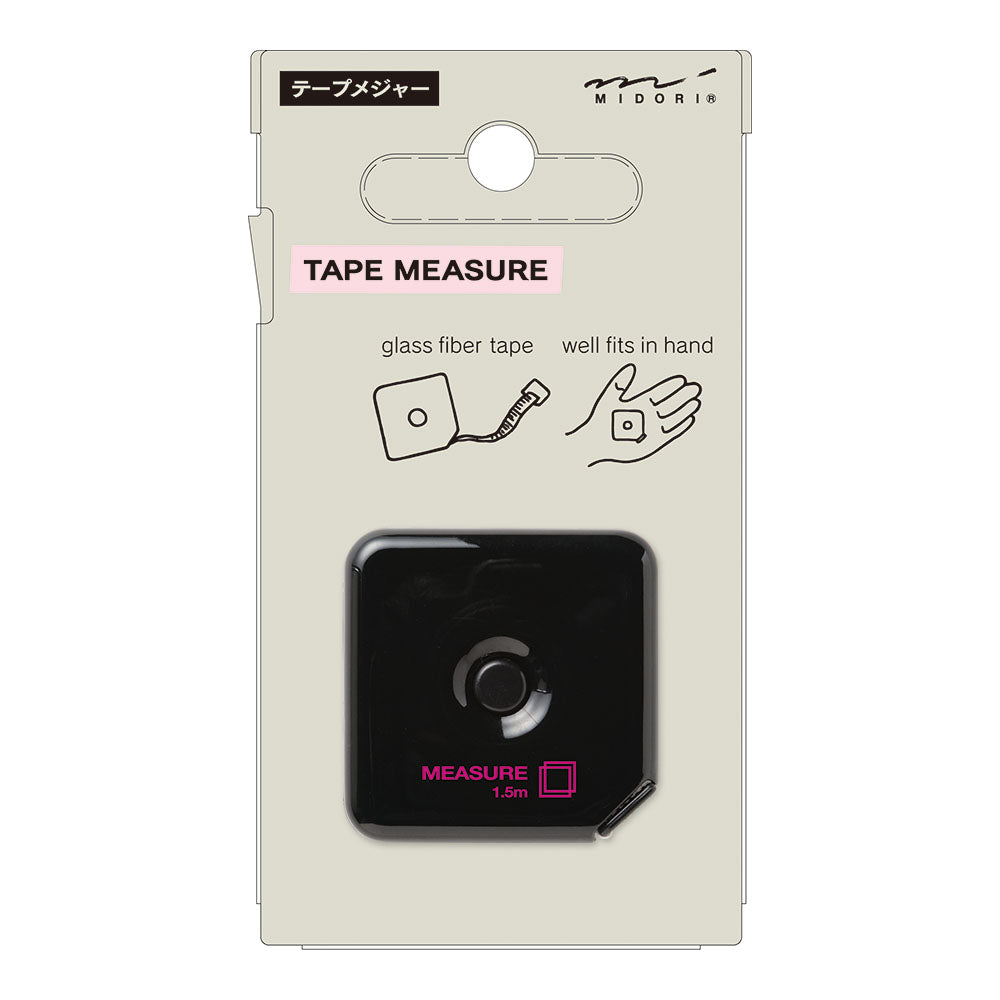 MIDORI CL Tape Measure 1.5M Black
