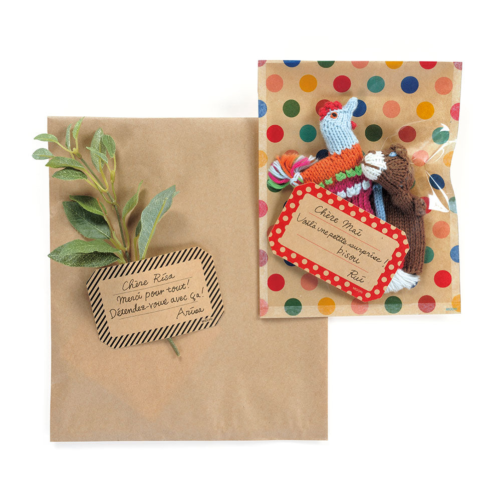 CHOTTO Message Sticker Kraft-Green