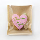 CHOTTO Clear Faced Bag S Front Prints-Heart Pink