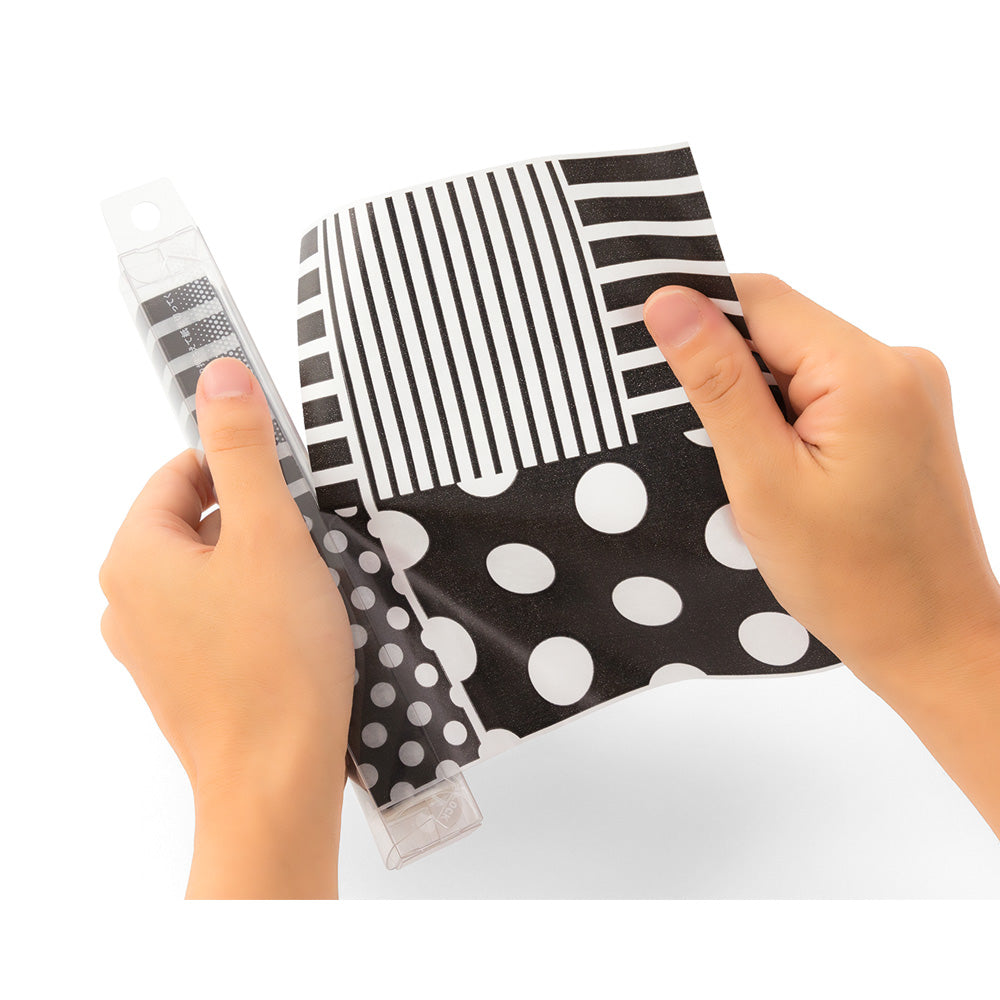 CHOTTO Thin Paper Wrap-Dots Border Black
