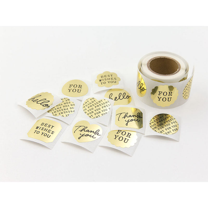 CHOTTO Roll Sticker Message Gold