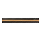 MIDORI Aluminium Wooden Ruler 15cm Black