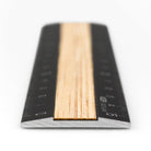 MIDORI Aluminium Wooden Ruler 15cm Black