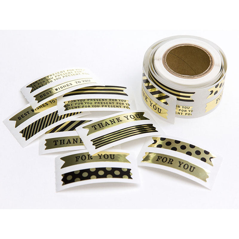 CHOTTO Roll Sticker Thin Ribbon Gold