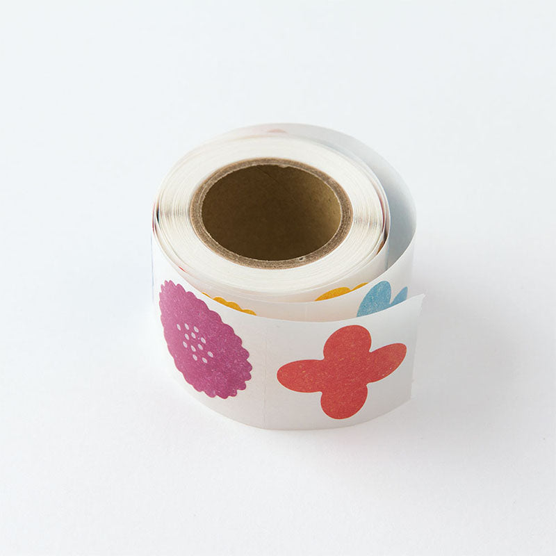 CHOTTO Roll Sticker Flower Colorful