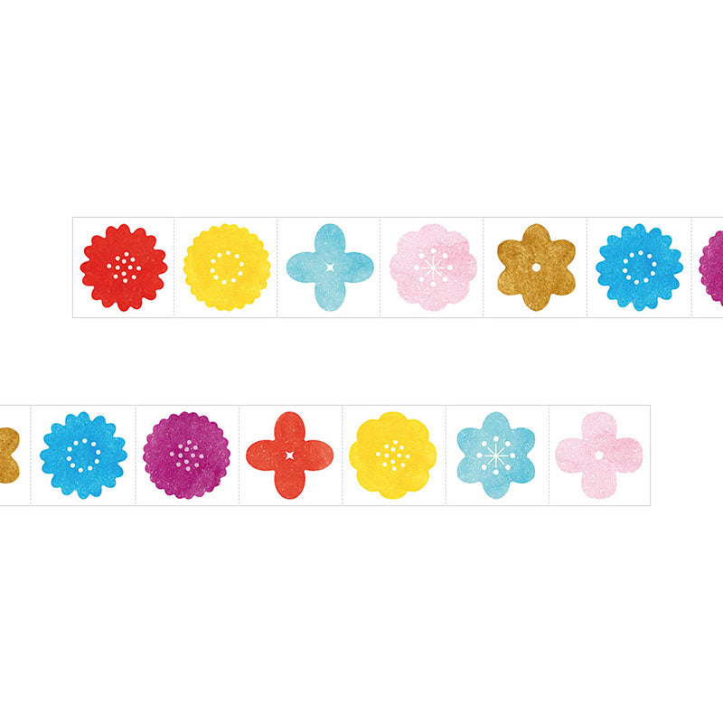 CHOTTO Roll Sticker Flower Colorful