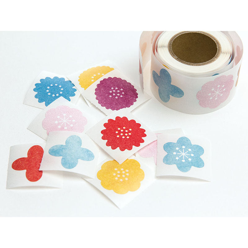 CHOTTO Roll Sticker Flower Colorful
