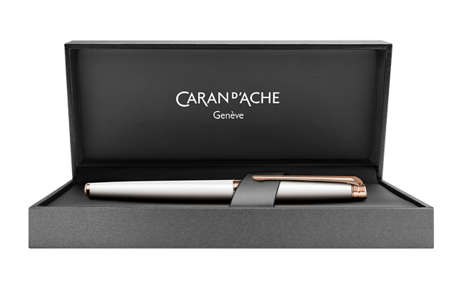 CARAN d'ACHE Leman Allure White Rose Gold Rollerball Default Title