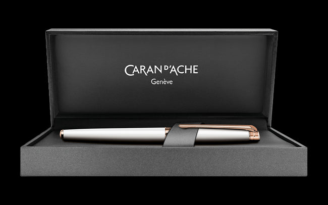 CARAN d'ACHE Leman Allure White Rose Gold Rollerball Default Title