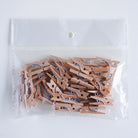 Mini Wooden Clothes Clip-Natural 2.5cm 30s