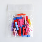 Mini Wooden Clothes Clip-Colour 3.5cm 30s