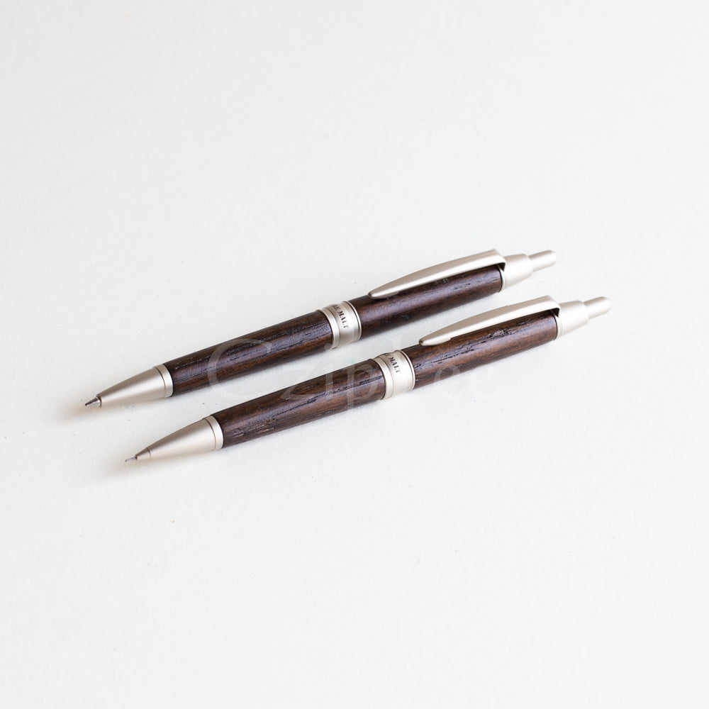 UNI Pure Malt Set of Rollerball & Mechanical Pencil Broad Dark Brown