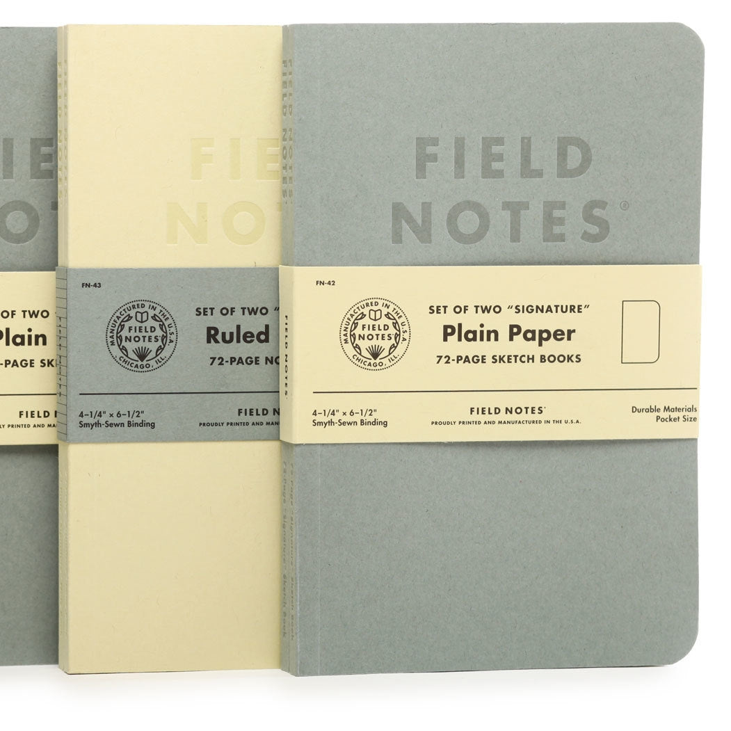 Netos Signicher FIELD NOTES Signature Ruled Notebooks 2-Pack – CzipLee Retail