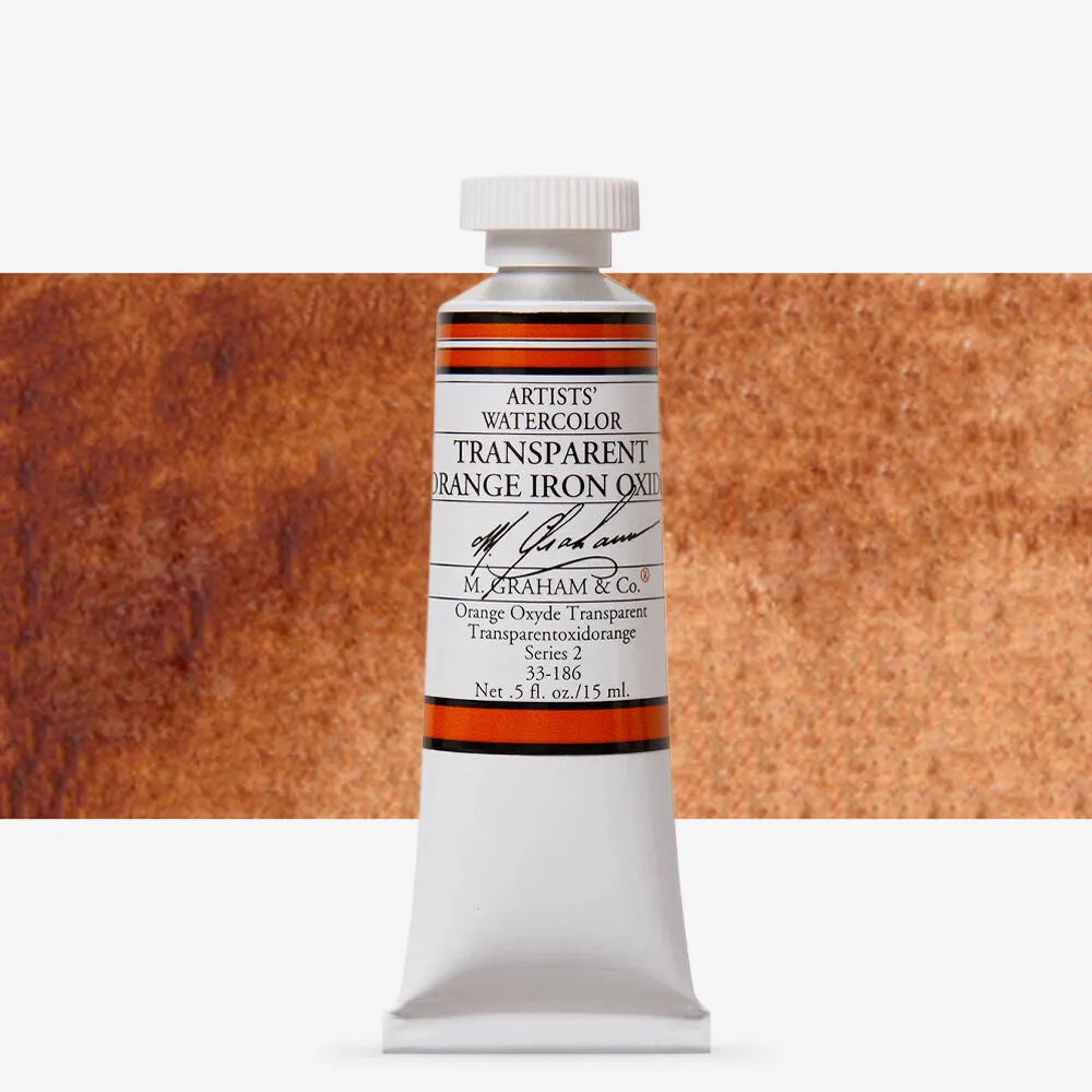 M.Graham 15ml Artists Watercolour 186 Transparent Orange Iron Oxide